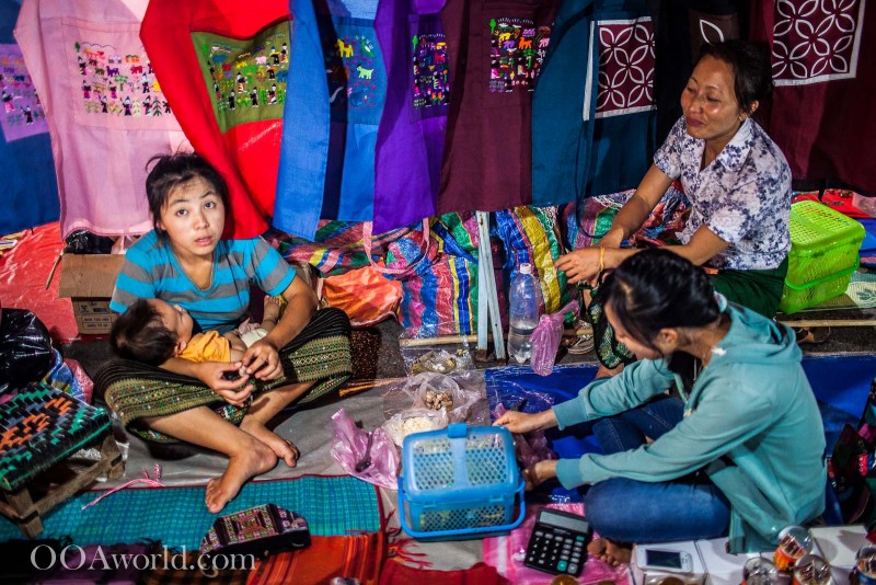 Family in Luang Prabang Laos Market Photo Ooaworld