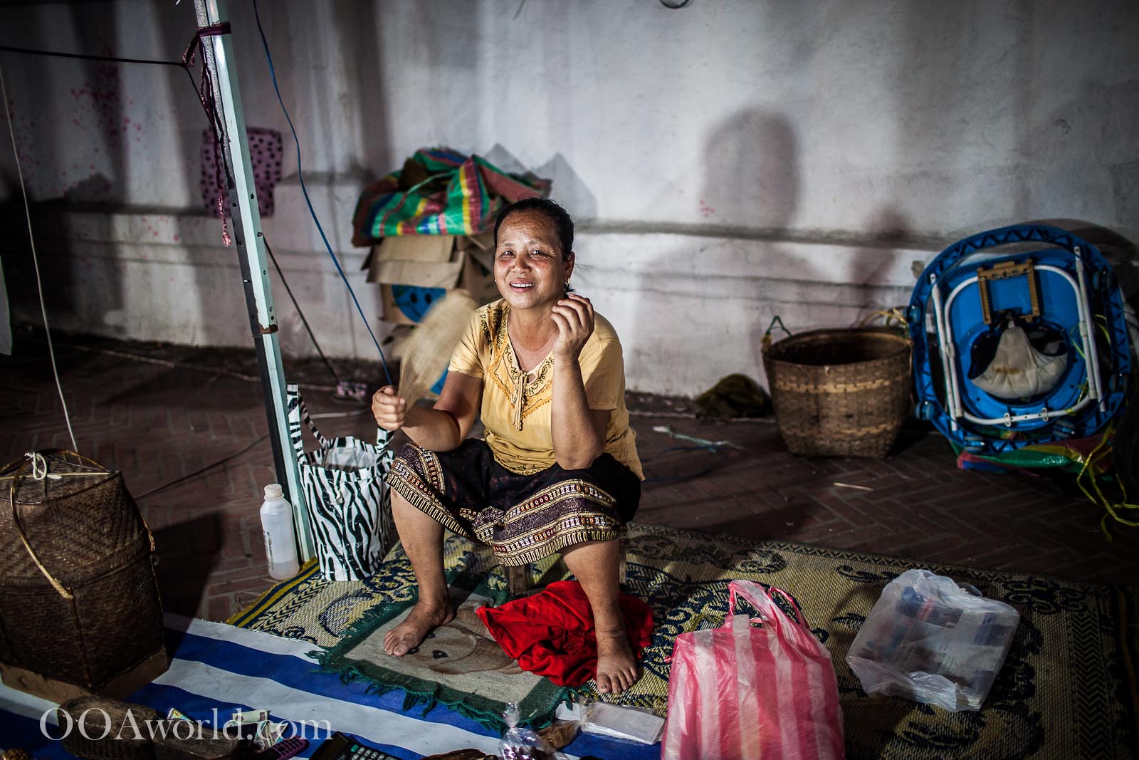Woman at Luang Prabang Night Market Photo Ooaworld