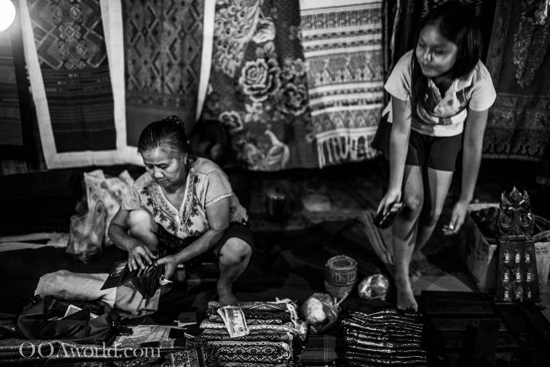 Mother and Daughter Luang Prabang Market Laos Photo Ooaworld