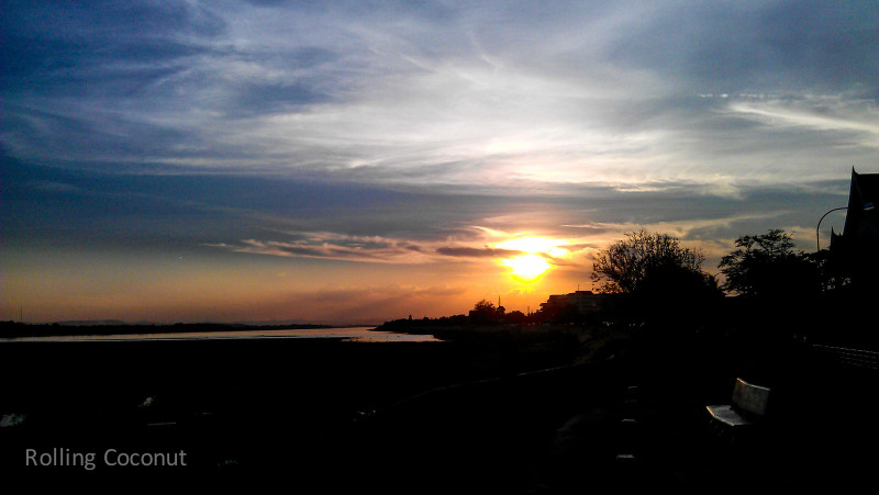 Mekong River Sunset Sky Vientiane Laos Rolling Coconut Ooaworld Photo Ooaworld