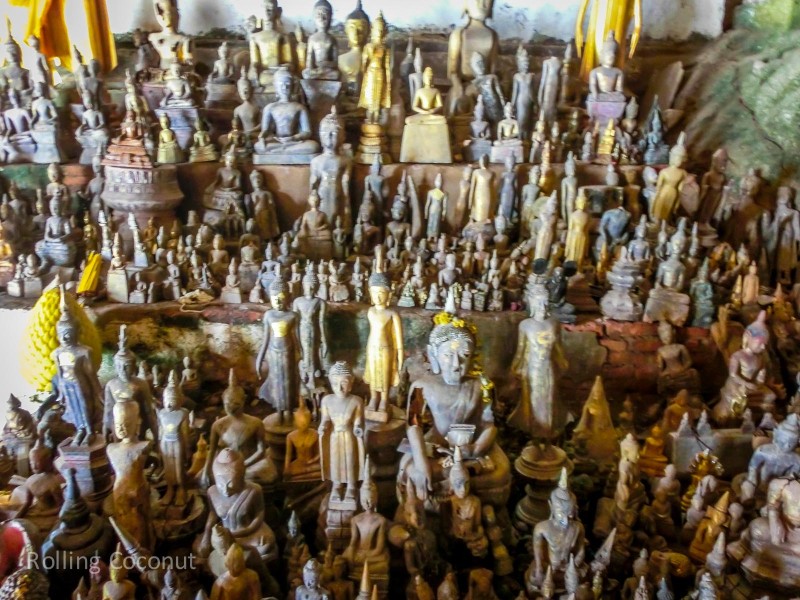 Pak Ou Cave Buddha Statues Luang Prabang Laos Rolling Coconut Ooaworld Photo Ooaworld
