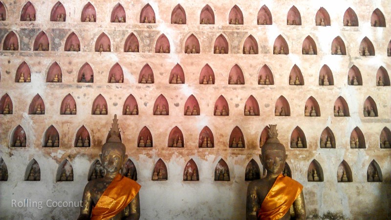 Wat Si Saket Vientiane Laos Rolling Coconut Ooaworld Photo Ooaworld