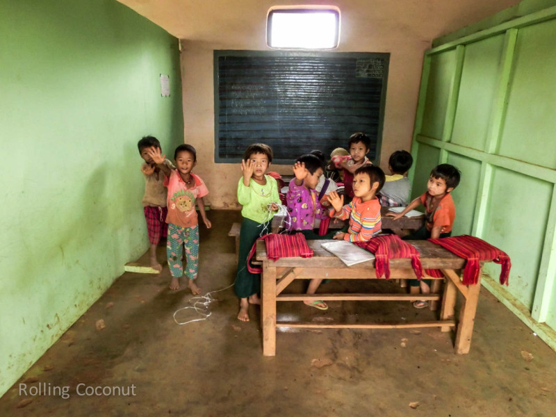 Kalaw Inle Lake Trek Myanmar Local School Photo Ooaworld