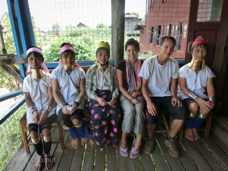 Long Neck Ladies Inle Lake Myanmar ooaworld Rolling Coconut Photo Ooaworld