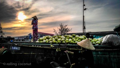 Boat stand cai rang vietnam photo rolling coconut ooaworld