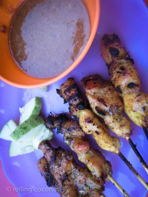 chicken satay skewers melaka malaysia