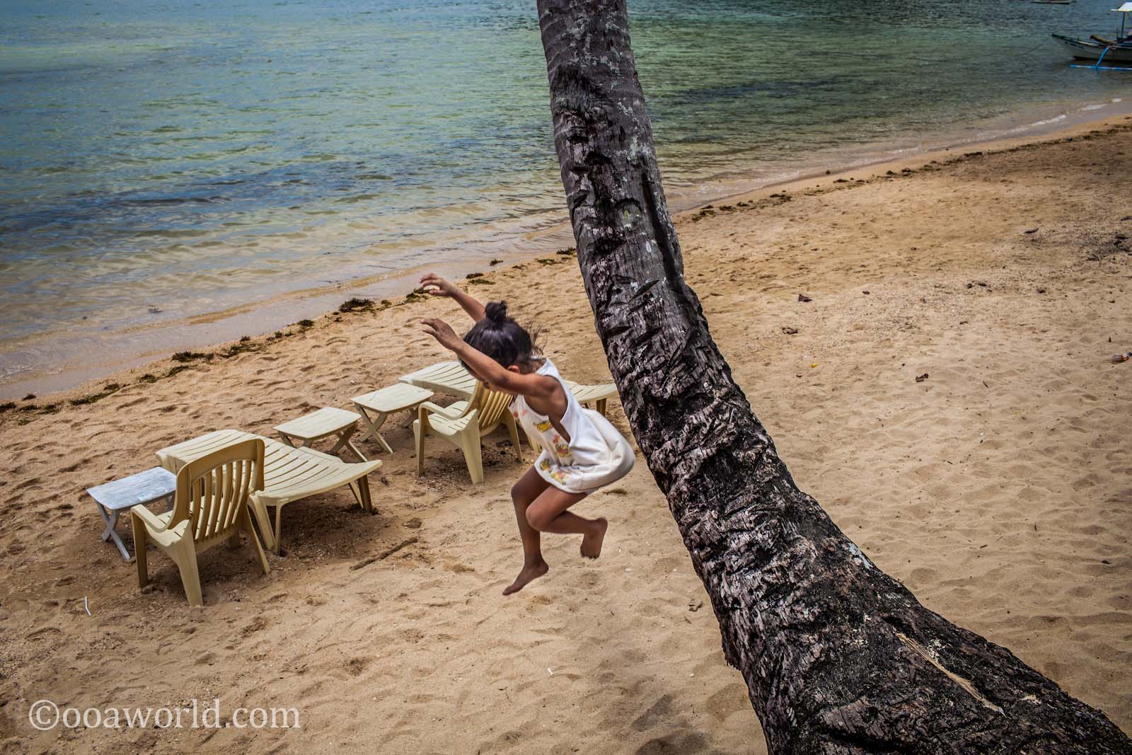 Girl Jumps El Nido Palawan