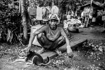 Portrait Squatting Man El Nido Philippines