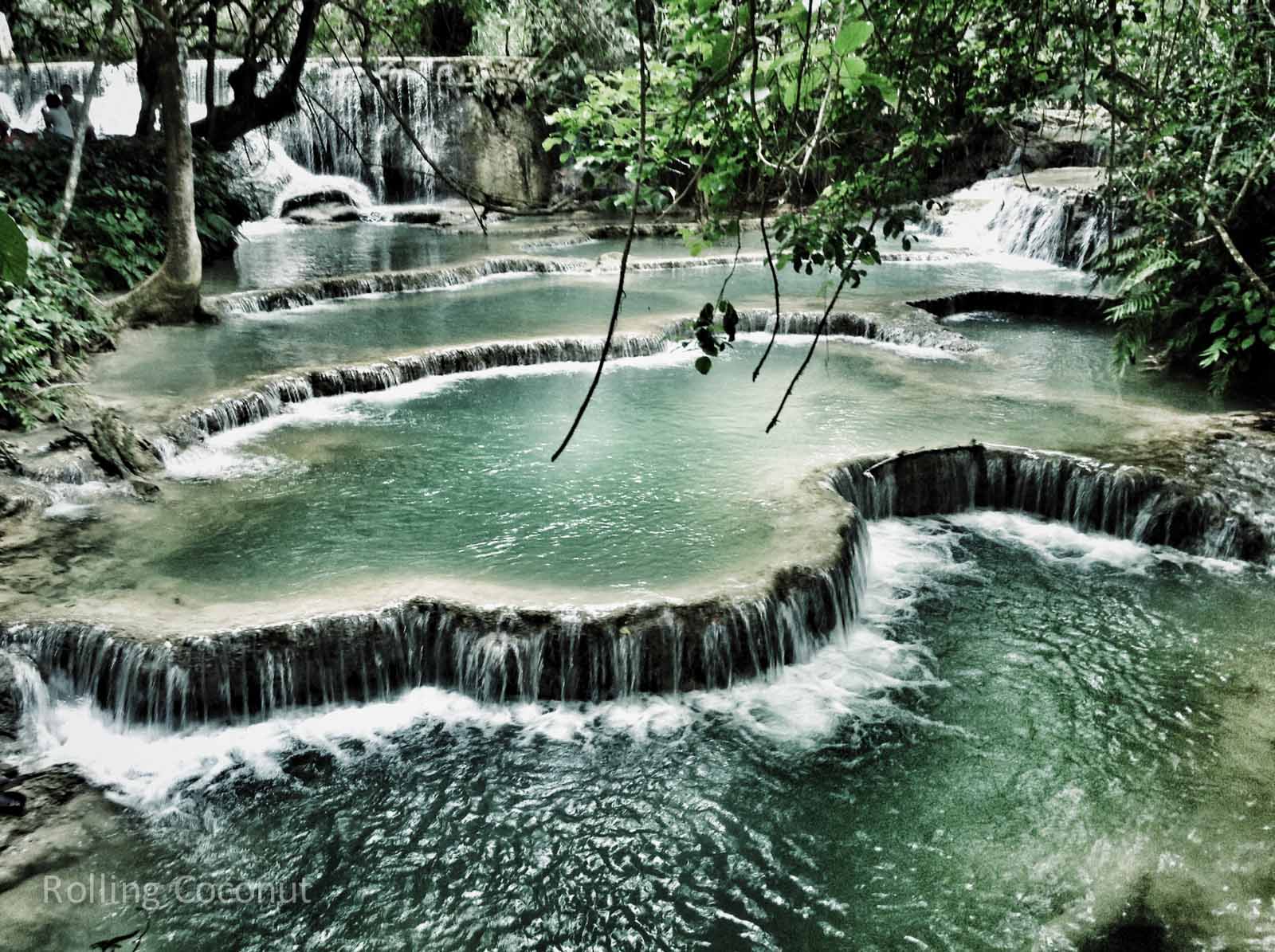Kuang Si Falls Luang Prabang Laos Rolling Coconut Ooaworld Photo Ooaworld