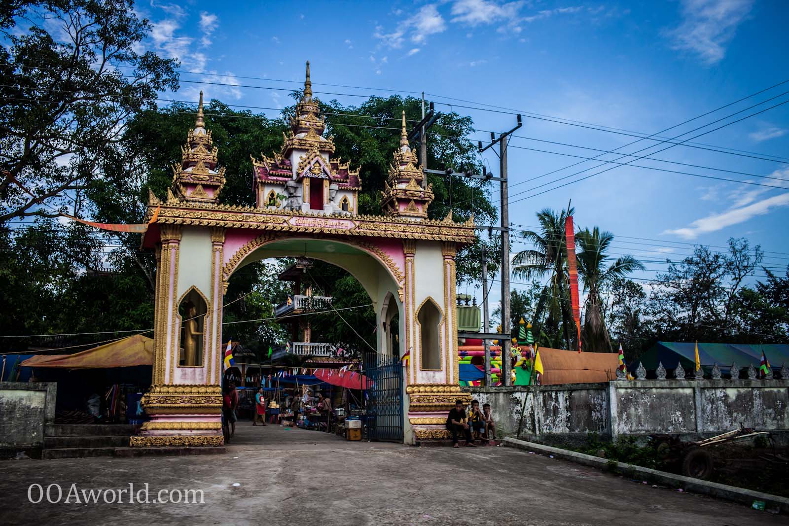Laos Buddhist Gate Photo Ooaworld