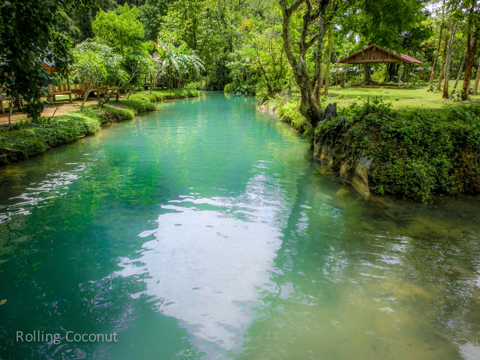 Blue Lagoon Vang Vieng Laos Rolling Coconut Ooaworld Photo Ooaworld