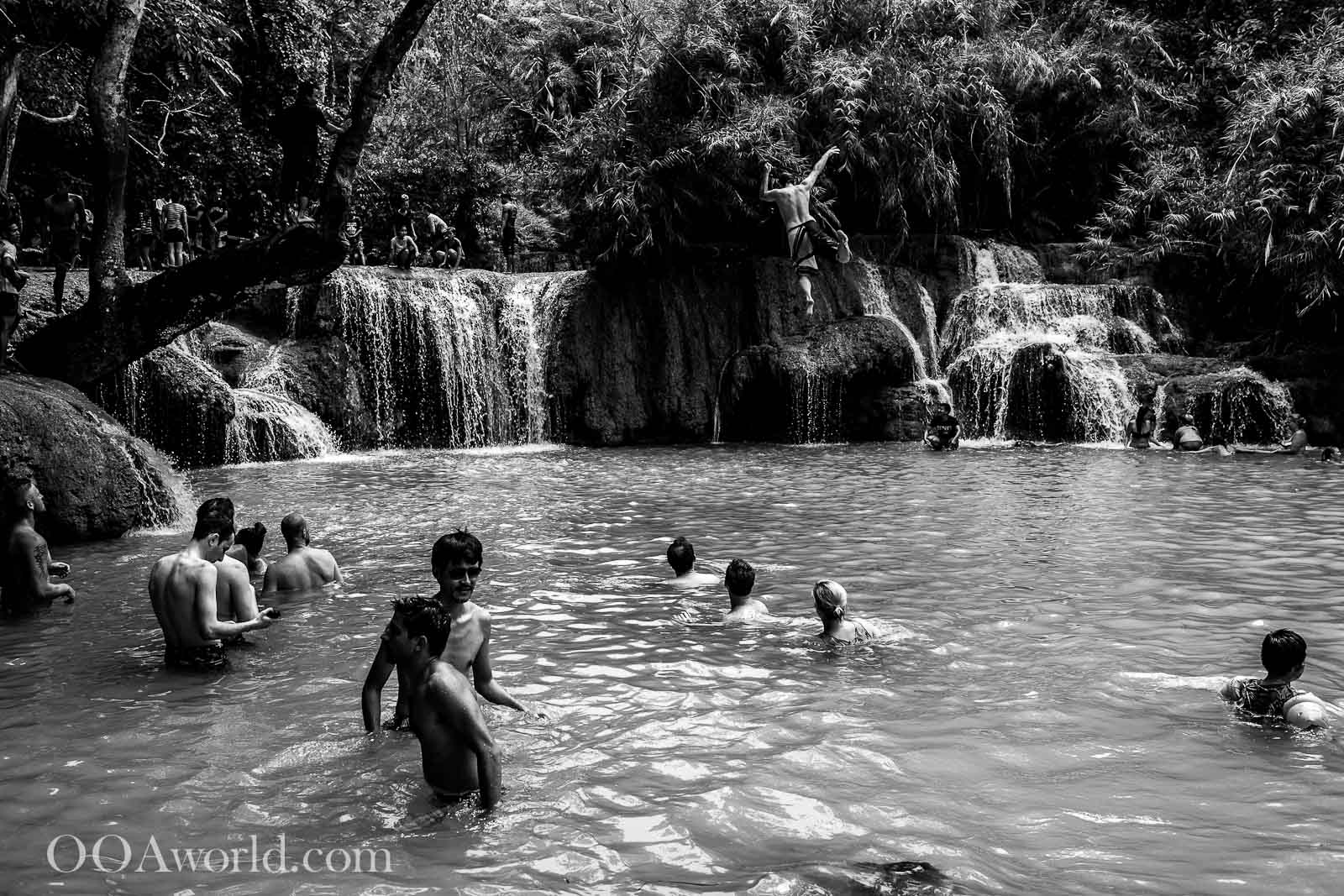 Kuang Si Falls Swimming Photo Ooaworld