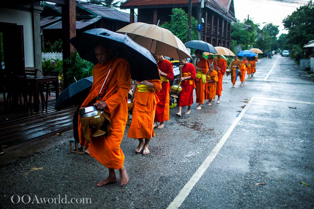 Luang Prabang Alms Giving Photo Ooaworld