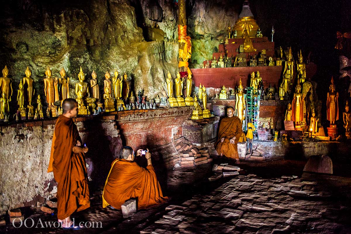 Luang Prabang Videos Monks Photo Pak Ou Cave Laos Photo Ooaworld