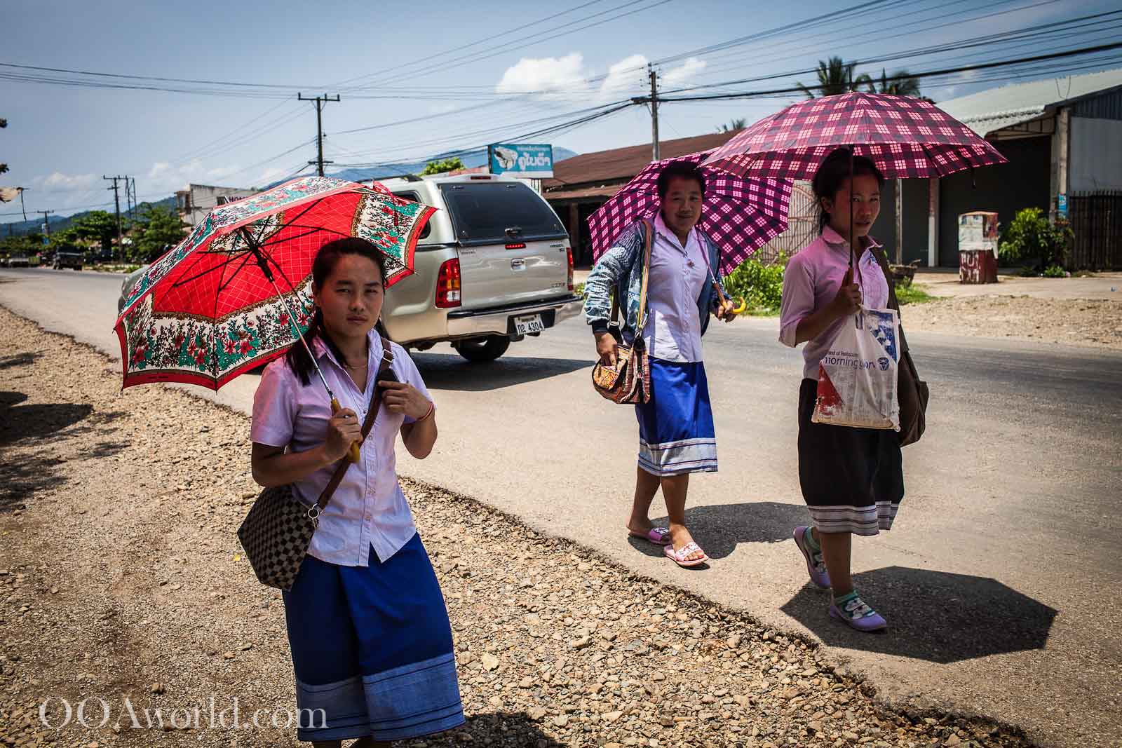 Vang Vieng Umbrellas Photo Ooaworld