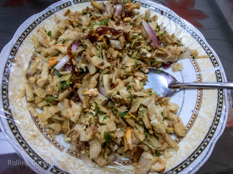 Kottu Roti Chopped Street Food Jaffna Sri Lanka ooaworld Rolling Coconut Photo Ooaworld