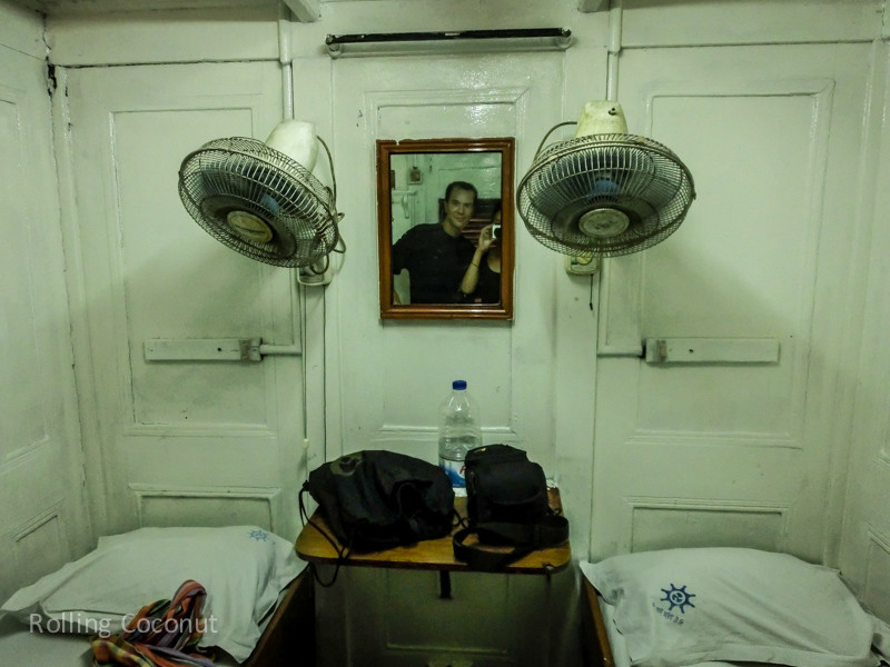 Bangladesh Rocket Steamer Second class Cabin ooaworld Rolling Coconut Photo Ooaworld