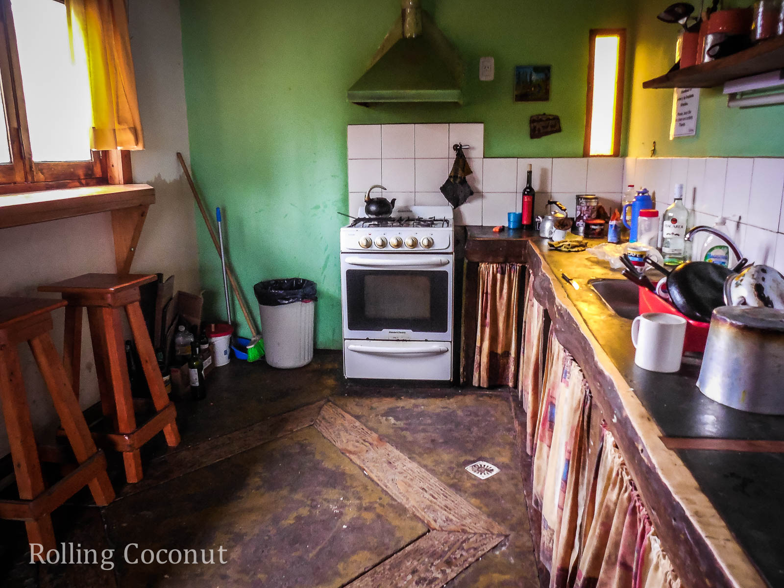 El Chalten Argentina Patagonia Refugio Chalten Kitchen ooaworld Rolling Coconut Photo Ooaworld
