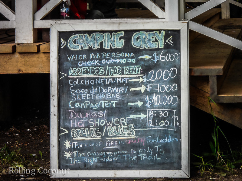 Torres del Paine Chile Refugio Grey Rental Price Sheet Rolling Coconut OOAworld Photo Ooaworld