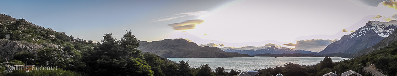 Torres del Paine Chile Refugio Los Cuernos Sunrise Panorama Rolling Coconut OOAworld Photo Ooaworld
