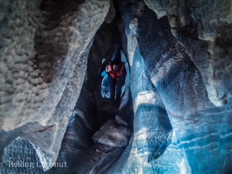 Puerto Rio Tranquilo Chile Inside Marble Caves Rolling Coconut OOAworld Photo Ooaworld