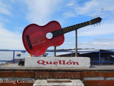 Chile Chiloe Quellon Guitar near Bus Station Rolling Coconut OOAworld Photo Ooaworld