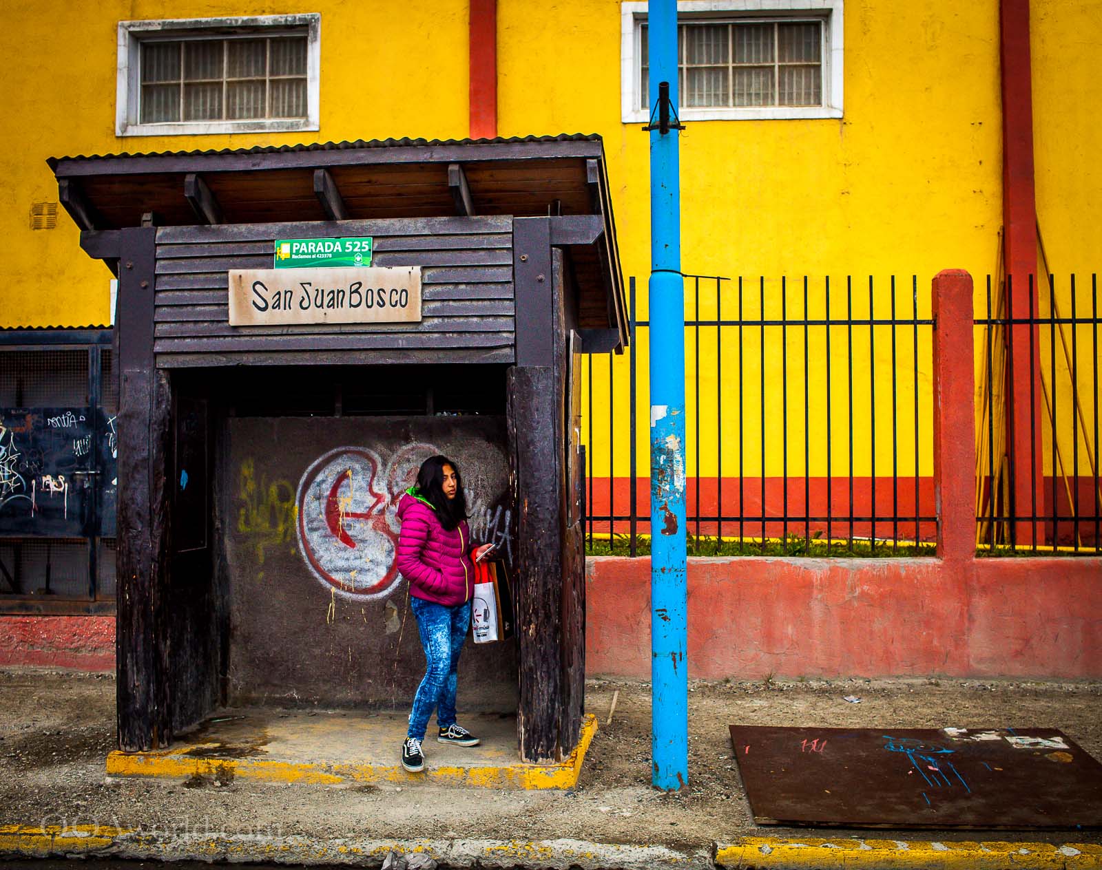 Ushuaia Bus Stop Colors Photo Ooaworld