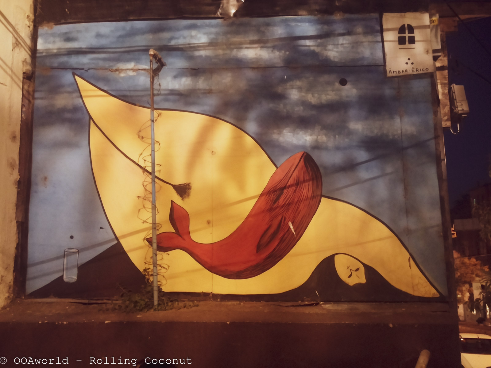 Whale Mural in Valparaiso, Chile - Photo OOAworld Rolling Coconut