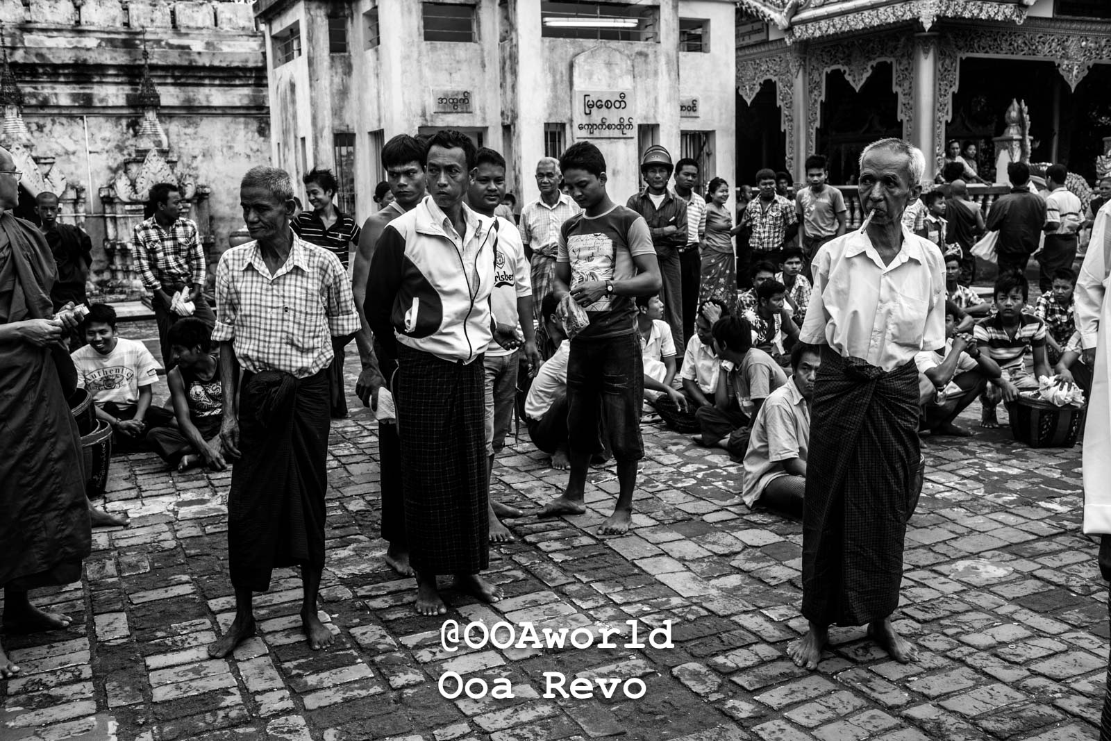 Bagan People Part II Bagan cultural gathering in myanmar black and white photo ooaworld