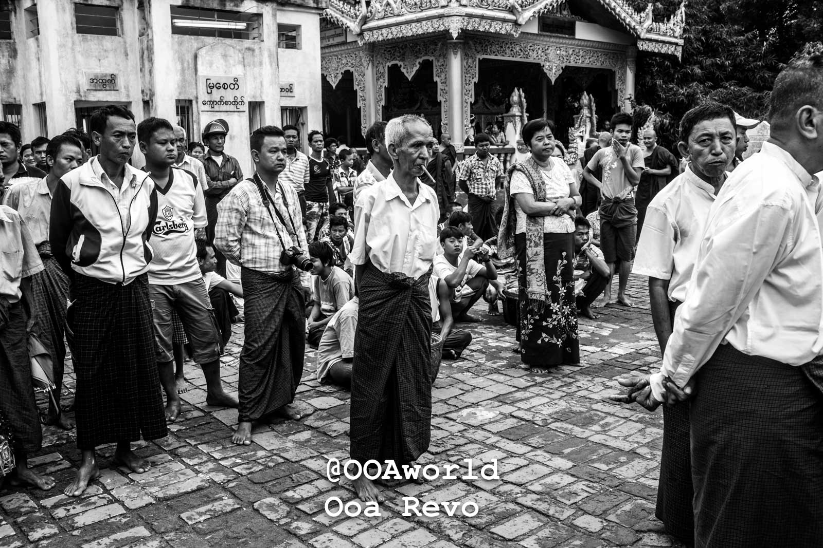 Bagan People Part II Bagan crowd gathered in Yangon Myanmar street scene Photo OOAworld