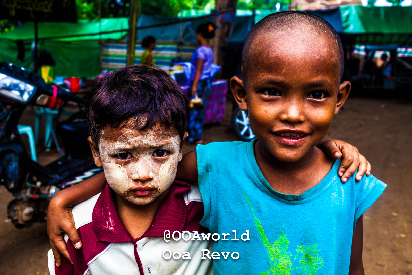 Bagan Portraits Bagan young friends smiling in Myanmar village Photo OOAworld