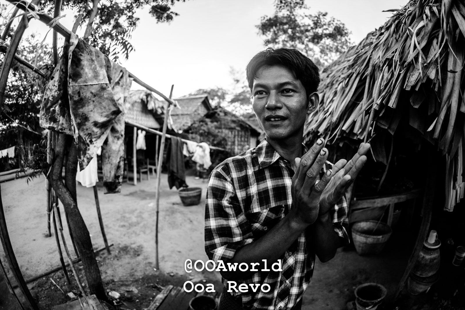 Bagan Portraits Bagan local man in traditional village setting Photo OOAworld