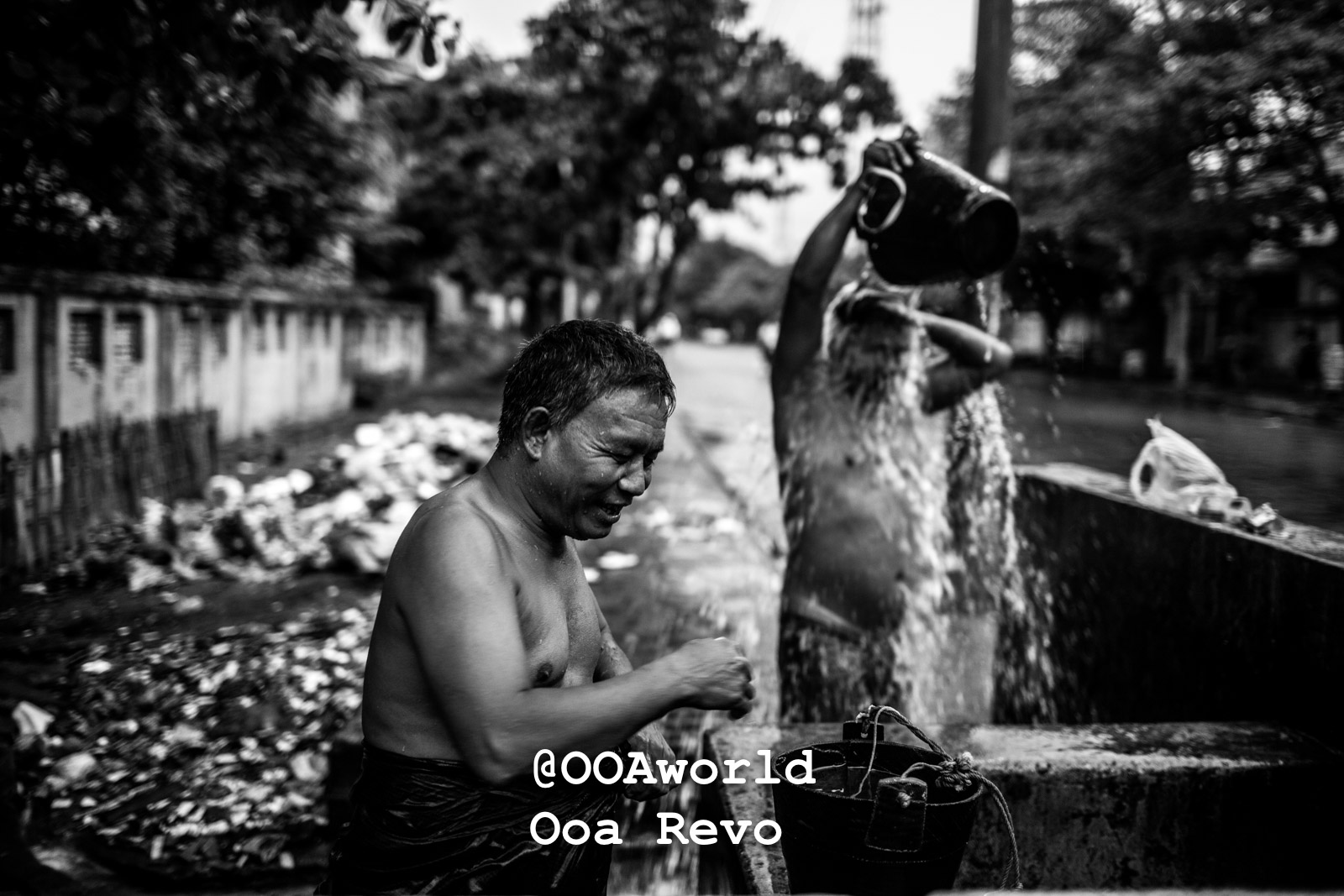 Amapura Myanmar daily life street photography black and white scene Photo OOAworld Amapura Myanmar black and white street photography daily life scene Photo OOAworld