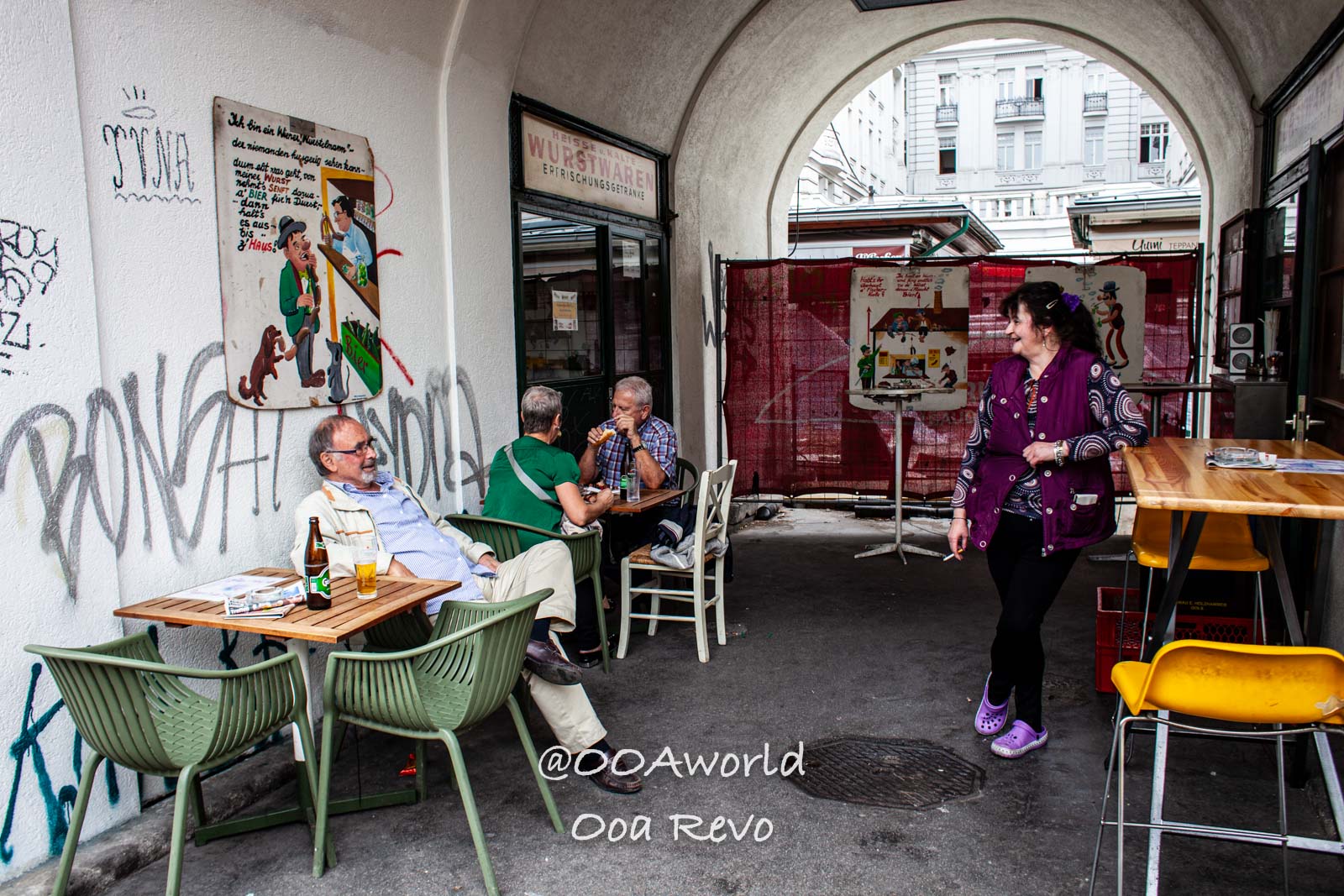 Vienna Austria Vienna outdoor cafe scene lively conversation Photo OOAworld