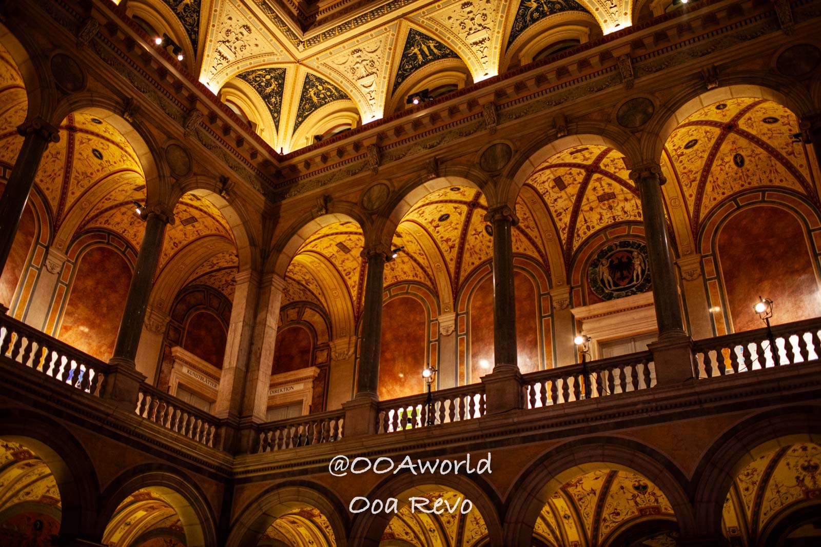 Vienna Austria ornate interior architecture with arched ceilings and columns Photo OOAworld