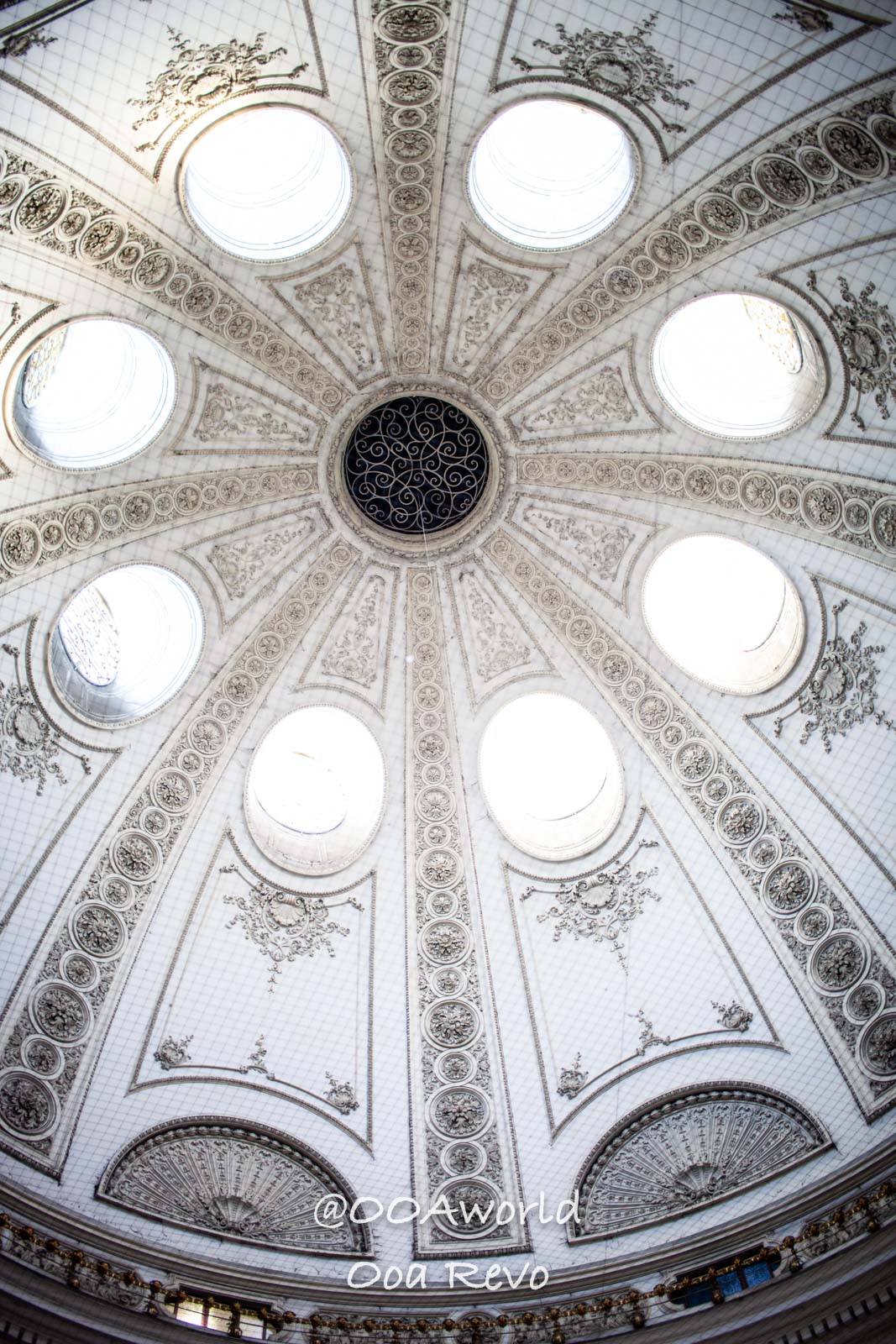 Vienna Austria ornate domed ceiling with circular windows Photo OOAworld