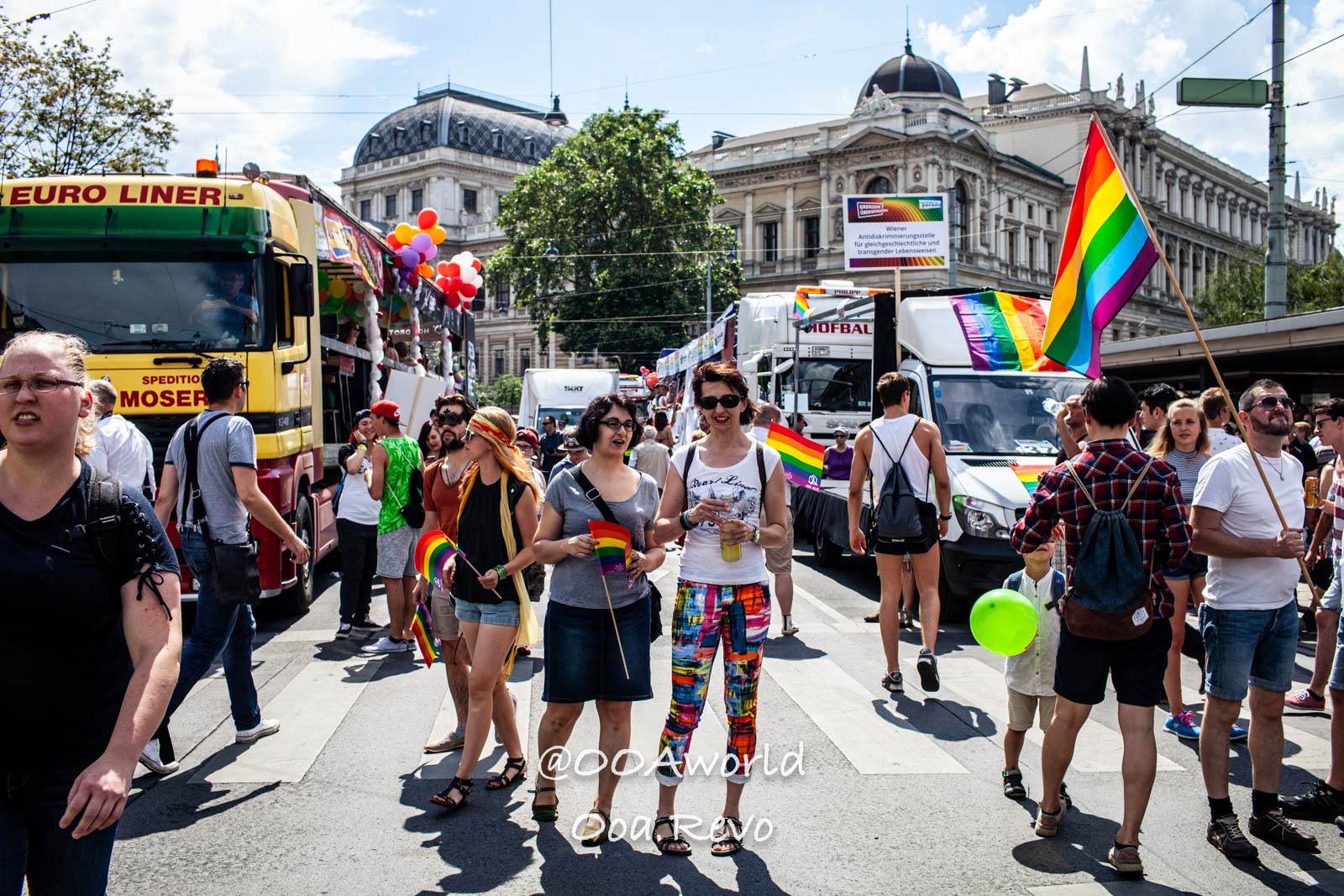 Vienna Gay Pride Austria LGBTQ pride parade vibrant gathering city street Photo OOAworld