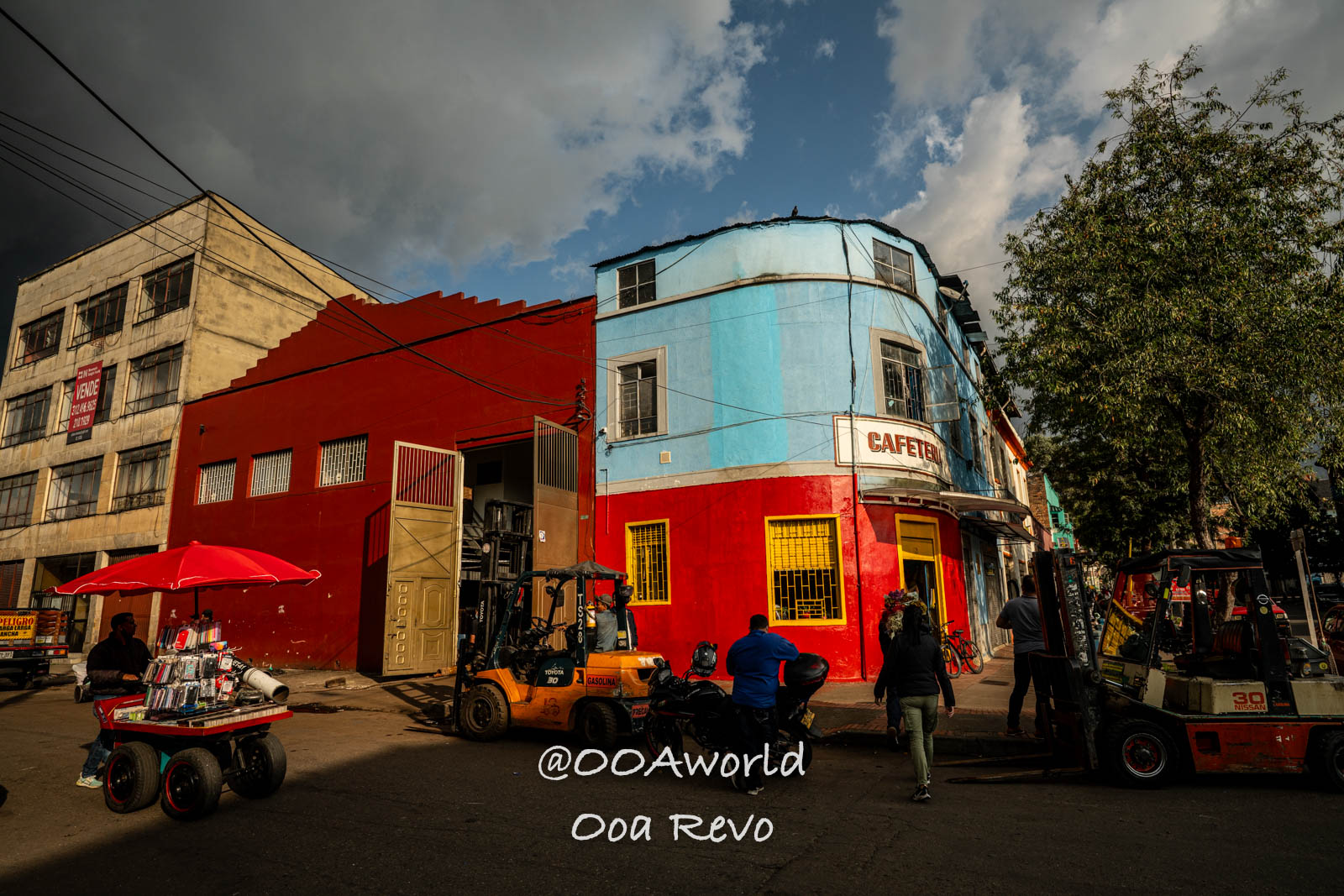 Chapinero Bogota vibrant urban street scene with colorful buildings Photo OOAworld