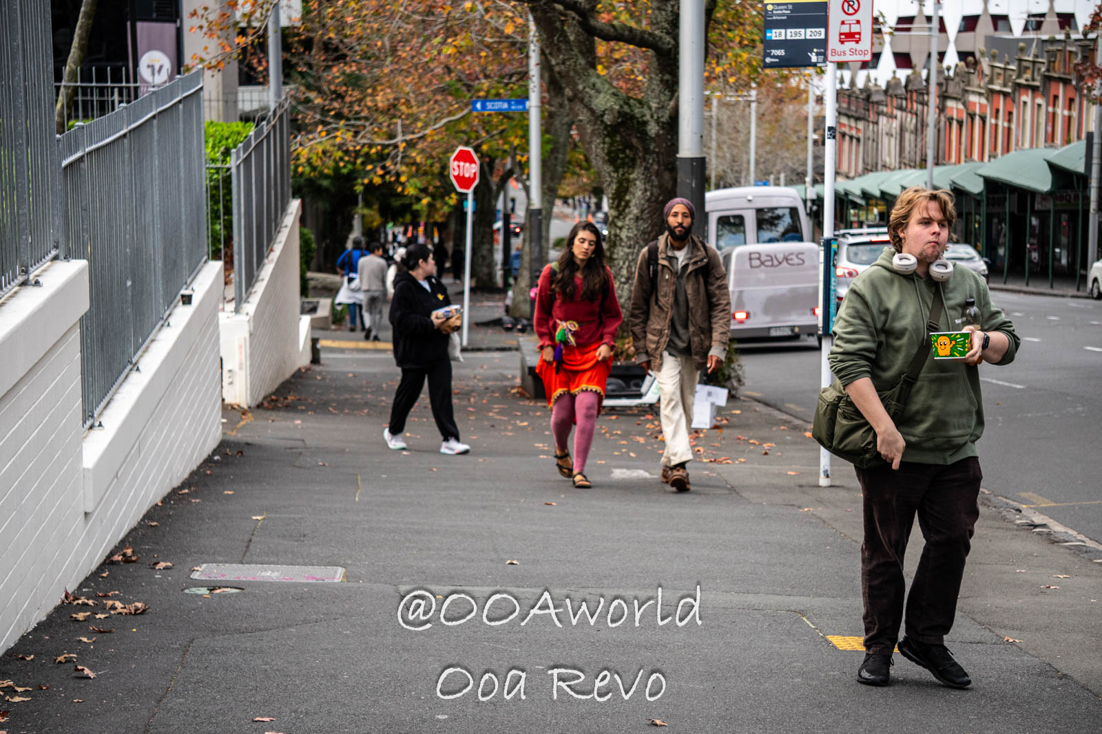 Hobbiton, Coromandel, Auckland New Zealand urban pedestrians autumn street scene Photo OOAworld