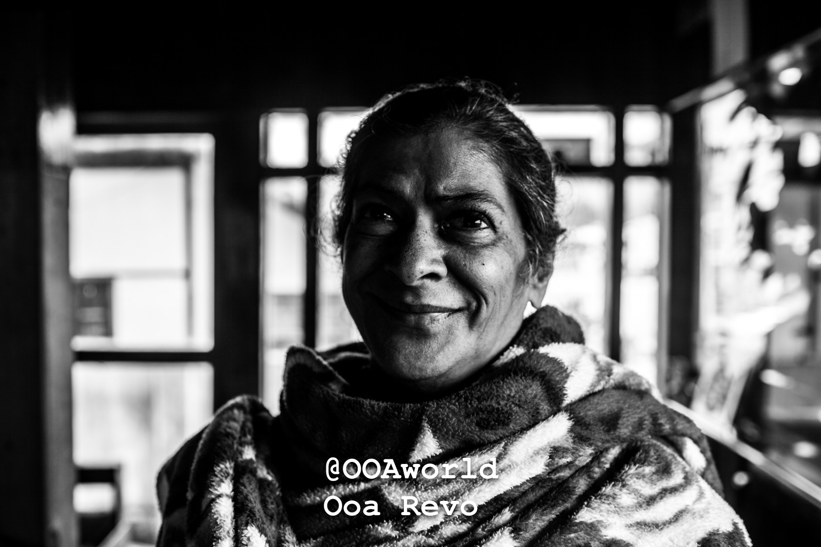 Kalaw Portraits Kalaw Htee Thein black and white portrait smiling woman Photo OOAworld