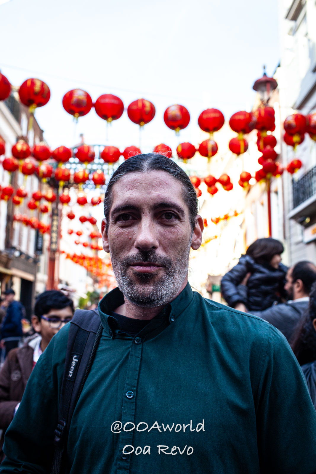 London People and Streets London man in Chinatown with red lanterns Photo OOAworld