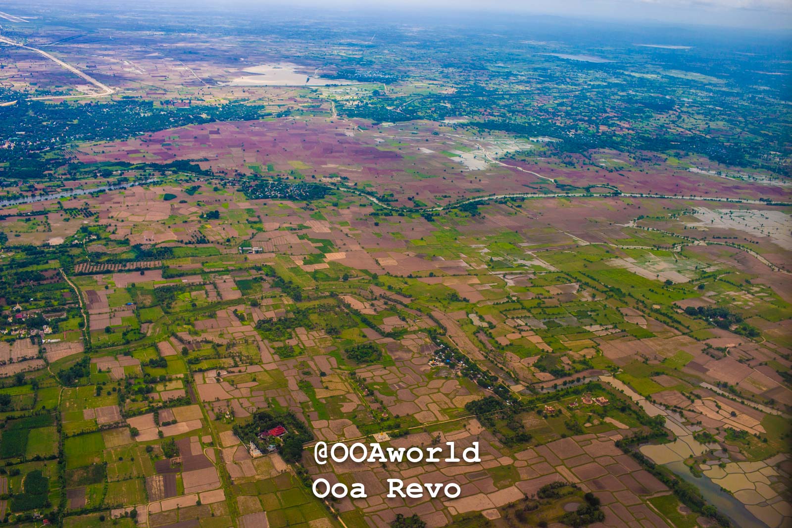 Mandalay Landscapes and Textures Mandalay aerial view of vibrant green and brown agricultural fields in rural landscape Photo OOAworld Mandalay Landscapes and Textures Mandalay aerial view of vibrant green and brown agricultural fields in rural landscape Photo OOAworld