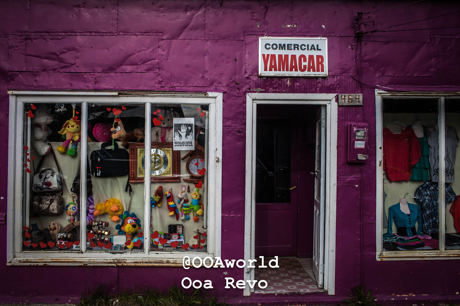 Puerto Natales Post Trek Torres Del Paine Trek colorful storefront with toys and clothing display Photo OOAworld