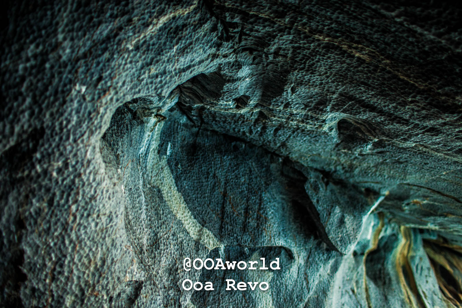 Puerto Rio Tranquilo Textures 1 Puerto Rio Tranquilo OOAworld closeup of textured rock surface Photo OOAworld