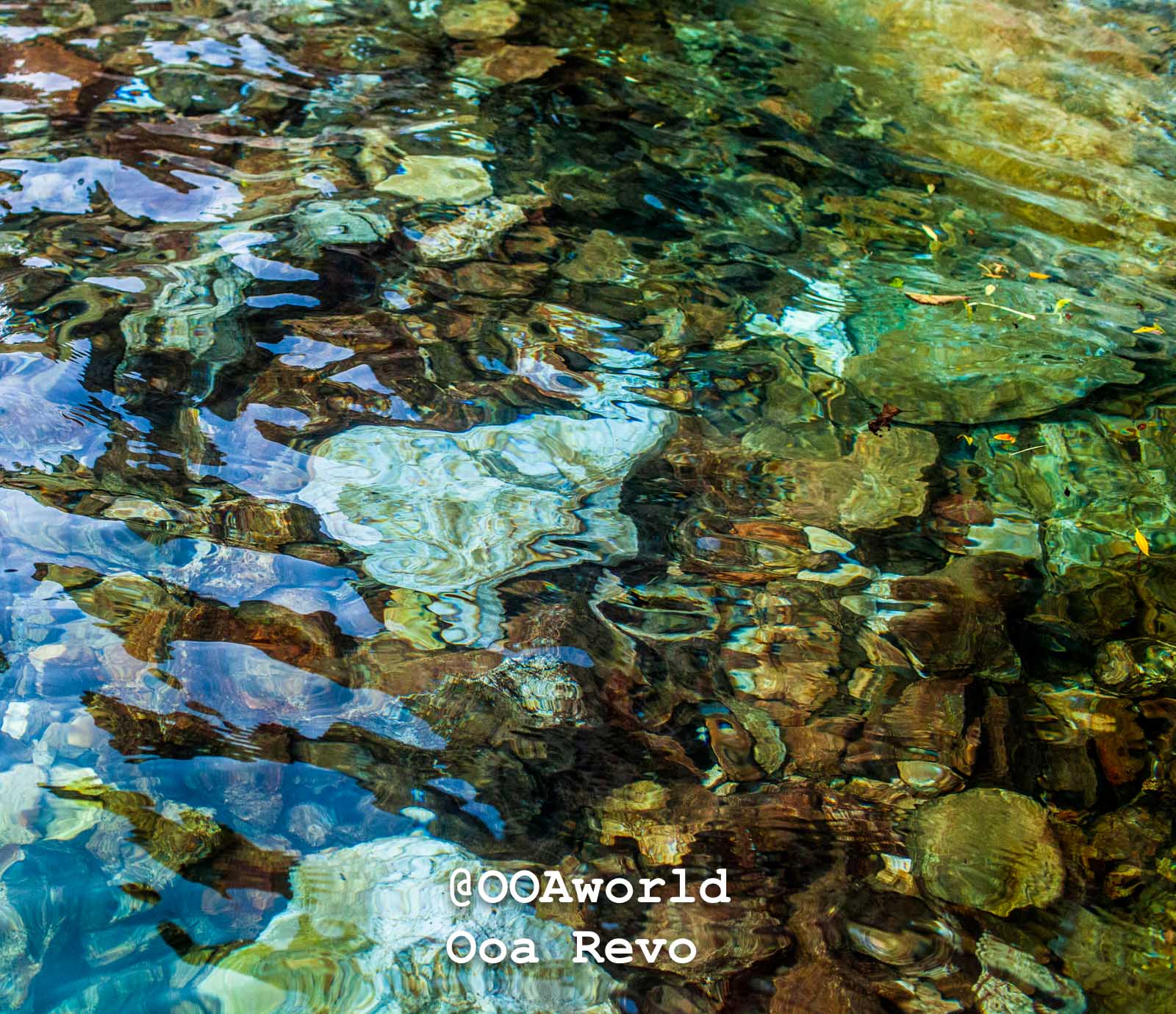 Puerto Rio Tranquilo Textures 2 Puerto Rio Tranquilo OOAworld vibrant water reflection abstract Photo OOAworld