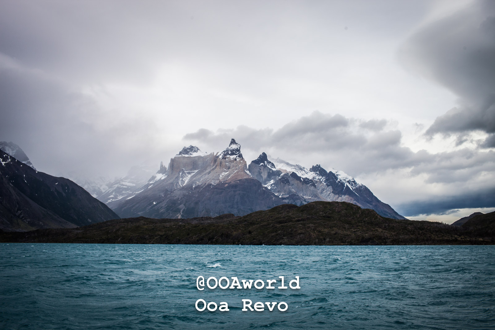 Torres Del Day Arrival Day Torres Del Paine Trek Dramatic Patagonia mountain lake landscape Photo OOAworld