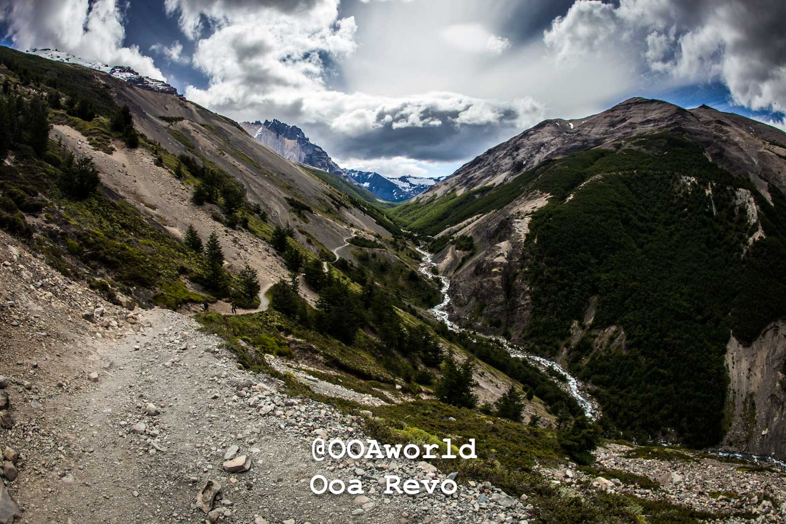 Torres Del Paine Day 3 Torres Del Paine Trek mountain valley trail scenic landscape Photo OOAworld
