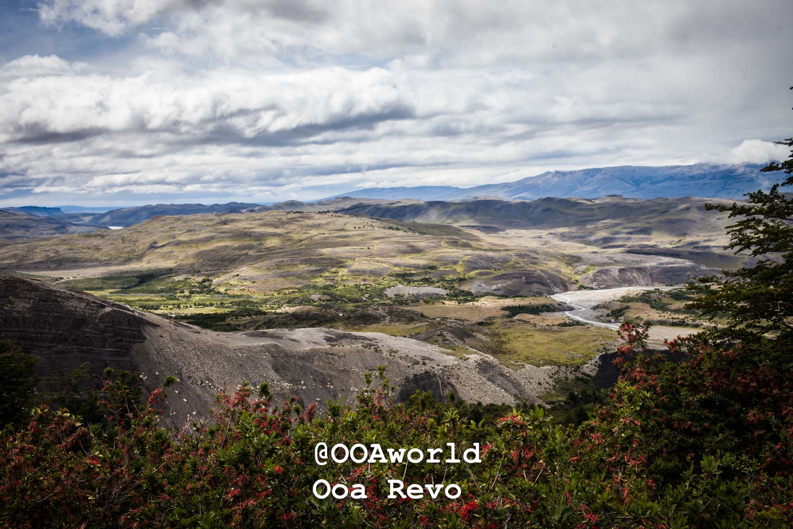 Torres Del Paine Day 4 End of Trek Torres Del Paine Trek vast mountainous landscape with cloudy sky Photo OOAworld