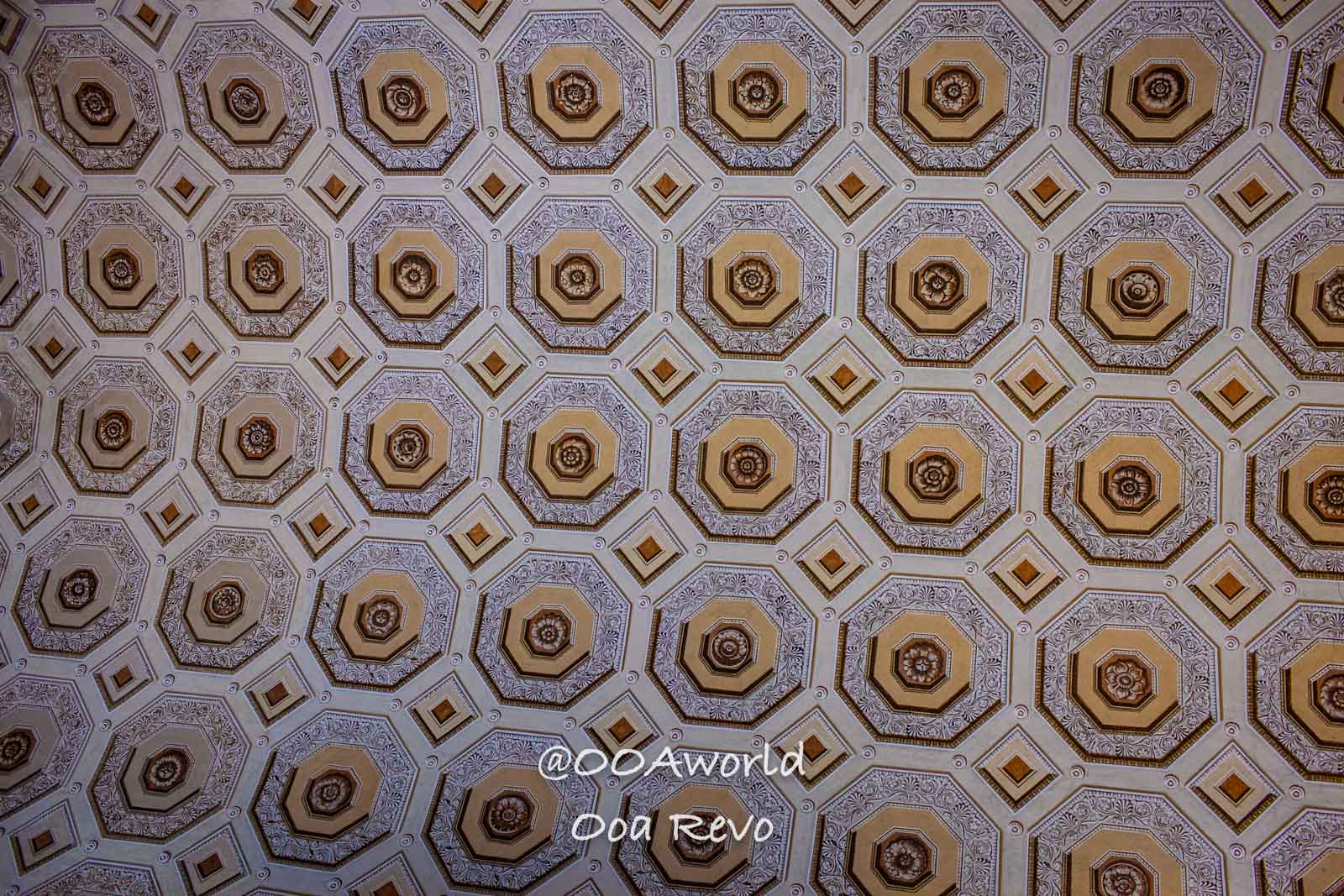 Vatican Italy Intricate geometric ceiling design with octagonal patterns Photo OOAworld