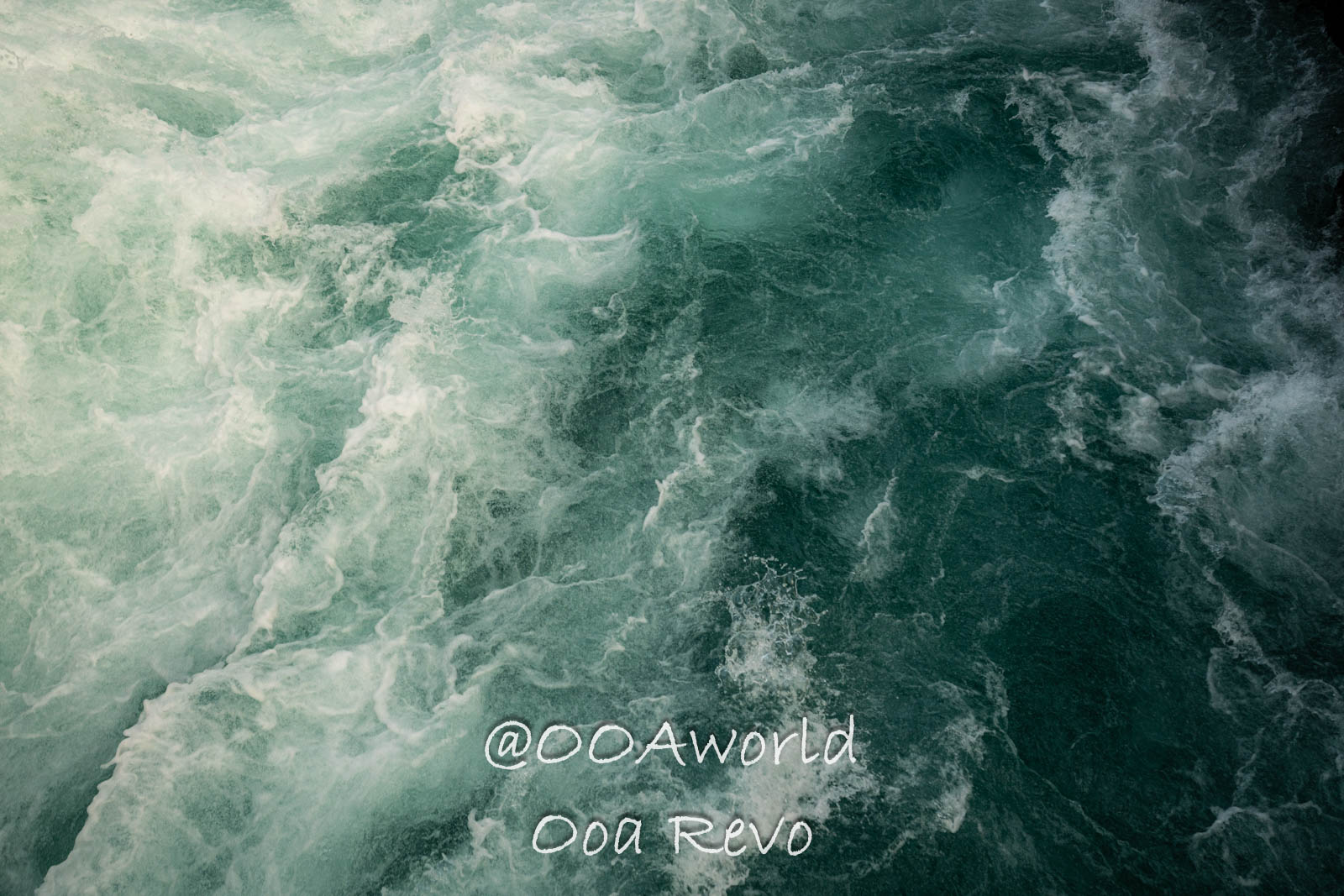 Wellington, Martinborough to Huka Falls New Zealand turbulent ocean waves texture aerial view Photo OOAworld